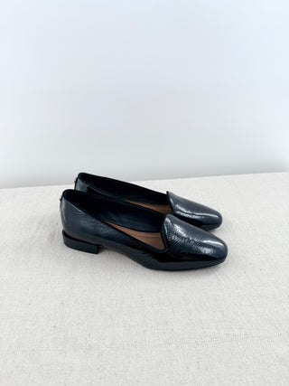 Donald J. Pliner patent leather loafer shoes, 5.5