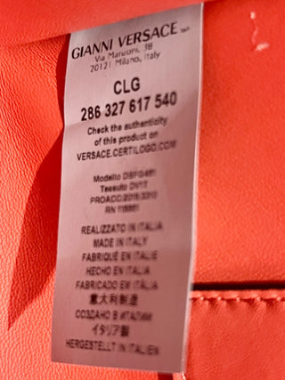 Versace leather tribute tote bag with strap