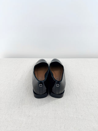 Donald J. Pliner patent leather loafer shoes, 5.5