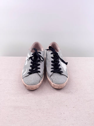 Golden Goose Deluxe Brand GGDB Superstar Silver Glitter Low-Top Sneakers, 39