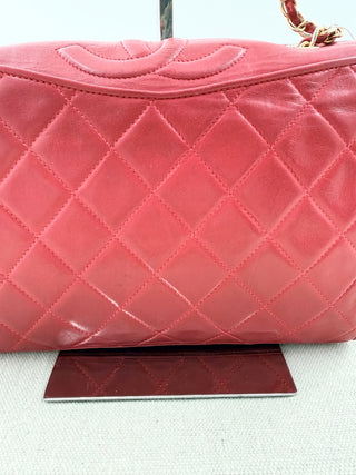 CHANEL Vintage quilted lambskin leather bag
