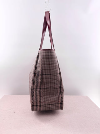 Polo Ralph Lauren Glen Plaid Coated Canvas Large Tote Bag