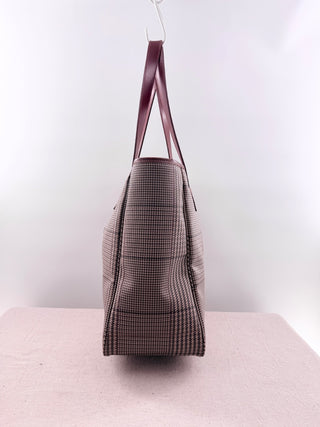 Polo Ralph Lauren Glen Plaid Coated Canvas Large Tote Bag