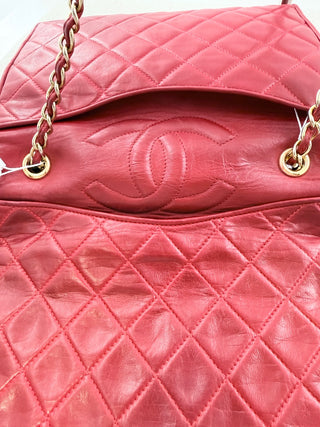 CHANEL Vintage quilted lambskin leather bag