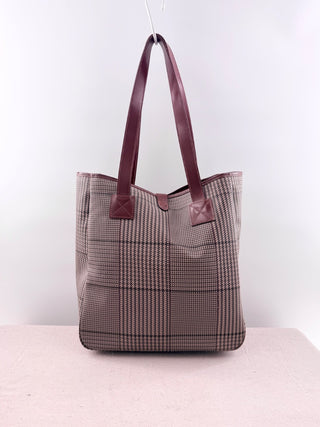 Polo Ralph Lauren Glen Plaid Coated Canvas Large Tote Bag