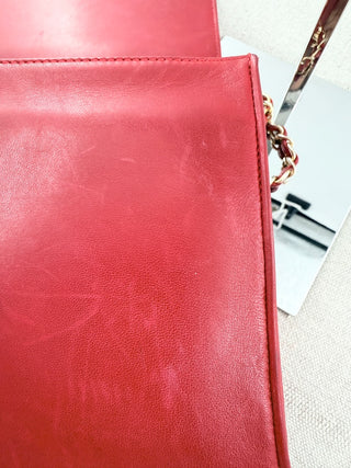 CHANEL Vintage quilted lambskin leather bag