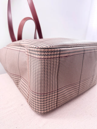 Polo Ralph Lauren Glen Plaid Coated Canvas Large Tote Bag