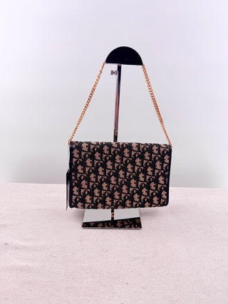 Christian Dior Trotter Oblique Canvas Chain Clutch Bag