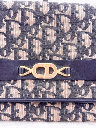 Christian Dior Trotter Oblique Canvas Chain Clutch Bag