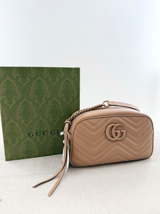 Gucci GG marmont small leather camera bag
