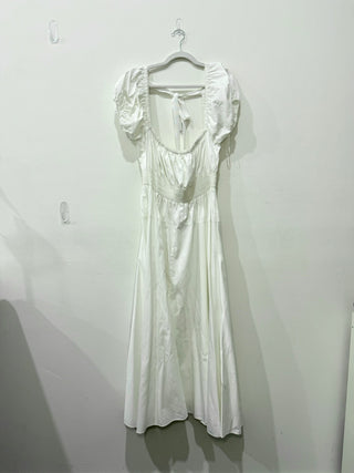 La Ligne New York 100% Cotton Off Shoulder Puff Sleeve Maxi Dress Womens Size XL