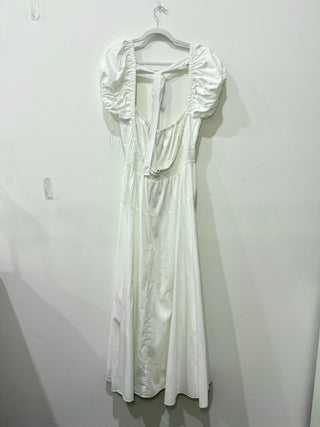 La Ligne New York 100% Cotton Off Shoulder Puff Sleeve Maxi Dress Womens Size XL