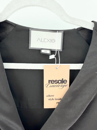 Alexis satin front lace up blouse, M