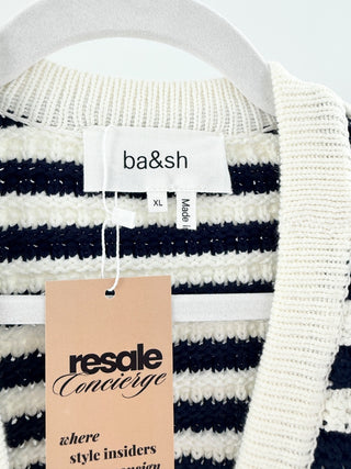 Ba&Sh knit cardigan with gold black buttons, XL