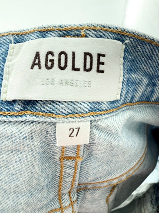Agolde Parker High Waisted Long Denim Jean Shorts Twister Women's Size 27