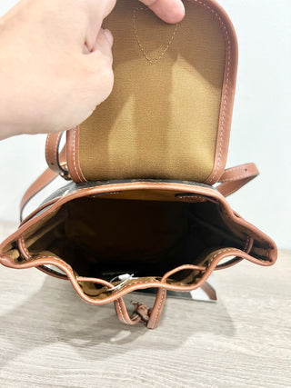 Celine mini backpack folco triomphe canvas and calf skin