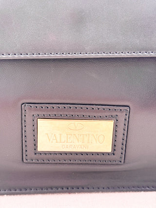 Valentino leather top handle bag with bow
