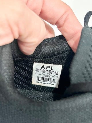 NWOT APL TechLoom Dream Mesh Walking Running Sneakers Black/White Women's US 8