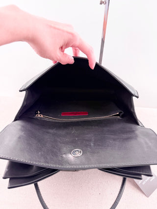 Valentino leather top handle bag with bow