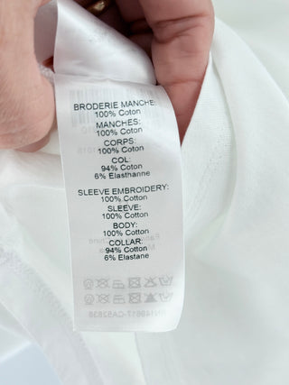 See by Chloe ruffle sleeve cotton top, S