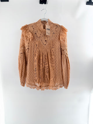Zimmermann concert textured lace blouse, US 4
