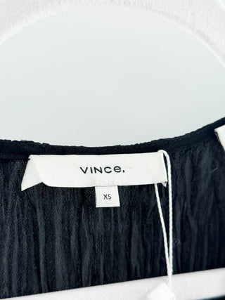 Vince sleeveless pleated maxi dress silk, XS ovesized