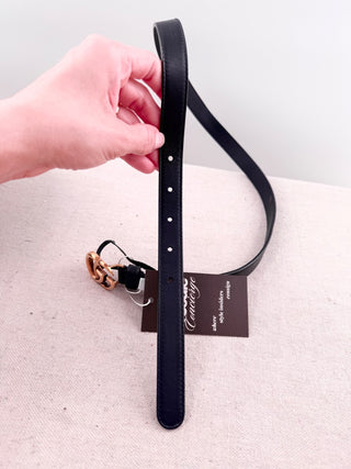Gucci thin leather GG marmont belt, 80/32