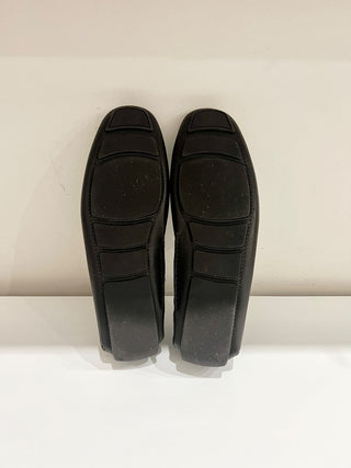 Bally Perthy Leather Loafers Brown w/ Red and White Stripe Men's Size 11.5