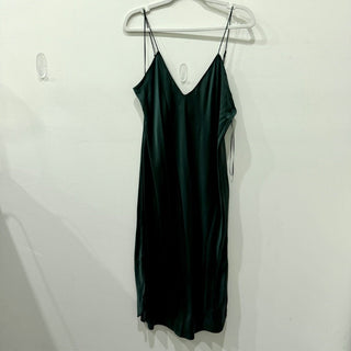 Banana Republic Bliss Silk Sleeveless V-Neck Slip Dress Ocean Emerald Womens XL