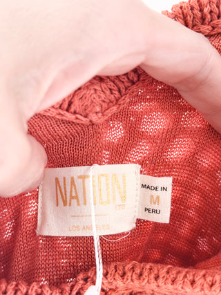 Nation LTD Crochet Set; Adriana Tank Top & Driana Midi Skirt Ginger Women Medium