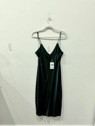 Banana Republic Bliss Silk Sleeveless V-Neck Slip Dress Ocean Emerald Womens XL