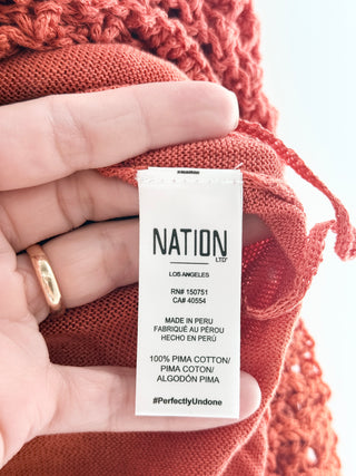Nation LTD Crochet Set; Adriana Tank Top & Driana Midi Skirt Ginger Women Medium