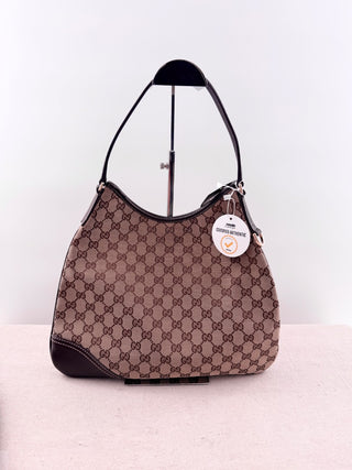 Gucci GG canvas new britt medium hobo bag