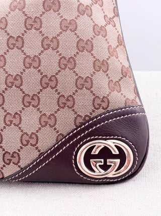 Gucci GG canvas new britt medium hobo bag