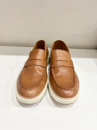 Cole Haan Grandpro Topspin Leather Platform Penny Loafers British Tan Men 11.5 M
