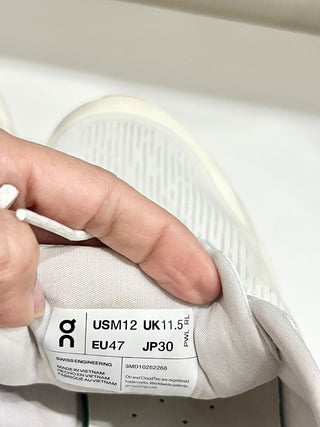 On Cloudnova Low Top Running Sneakers With Maroon Soles White Men's Size 12 M