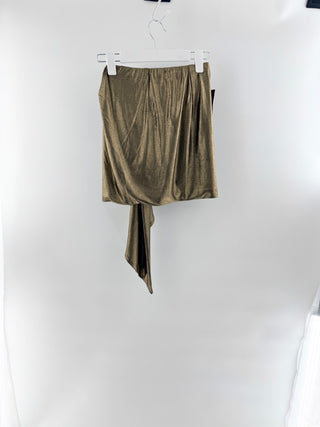 Nonchalant stretchy metallic mini skirt, XS