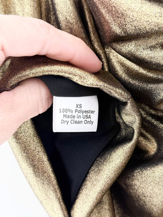 Nonchalant stretchy metallic mini skirt, XS