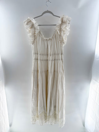 Ulla Johnson White cotton ruffled tiered dress, 12