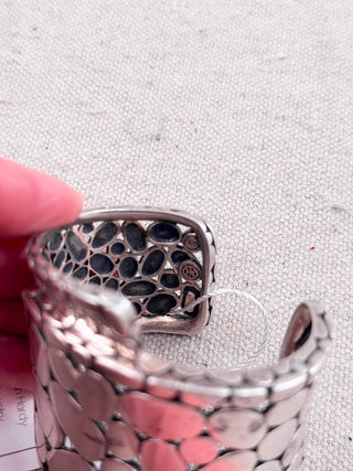 John Hardy Sterling Silver Kali Pebble Overlap Cuff Bracelet