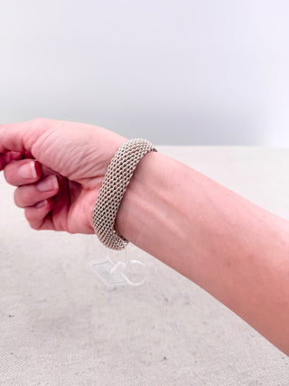 Tiffany & Co. Somerset Mesh Bangle Bracelet, S / M
