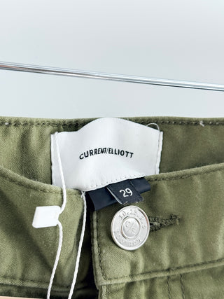 current/elliott utility chino pants in an washed cotton twill with a relaxed mid-rise waist, 29