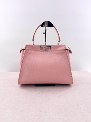 Fendi selleria leather peekaboo bag with strap