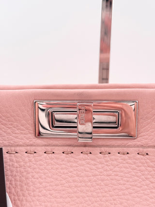 Fendi selleria leather peekaboo bag with strap