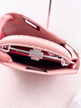 Fendi selleria leather peekaboo bag with strap