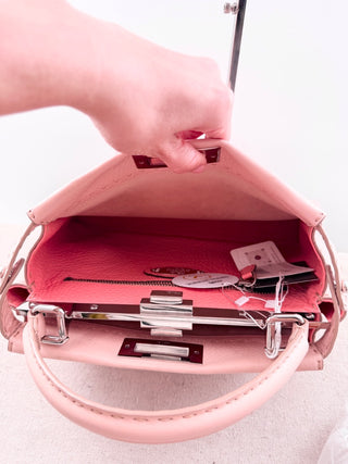 Fendi selleria leather peekaboo bag with strap