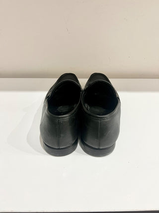 Salvatore Ferragamo Leather Slip On Loafer Dress Shoes Black Men's Size 12 E