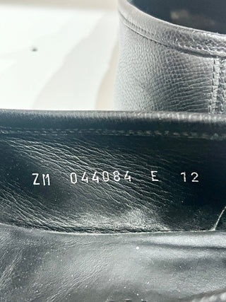 Salvatore Ferragamo Leather Slip On Loafer Dress Shoes Black Men's Size 12 E