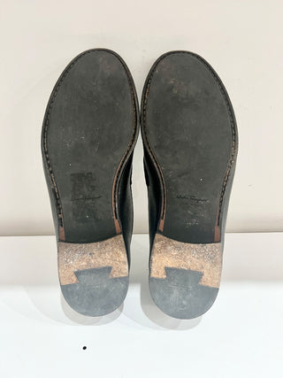 Salvatore Ferragamo Leather Slip On Loafer Dress Shoes Black Men's Size 12 E