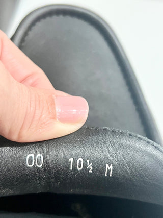 Ferragamo Driver with Gancini Ornament Loafer Shoes Black Men's Size 10.5 M